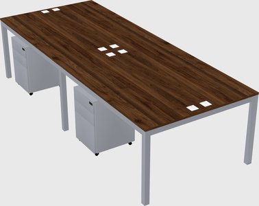 Shared rectangular desk