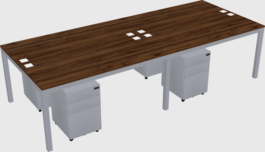 Shared rectangular desk