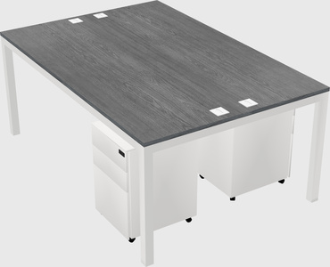 Shared rectangular desk