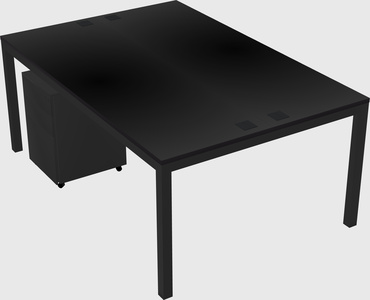 Shared rectangular desk