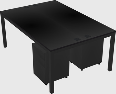 Shared rectangular desk