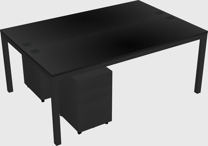 Shared rectangular desk
