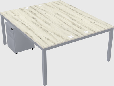 Shared rectangular desk