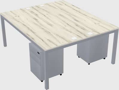 Shared rectangular desk