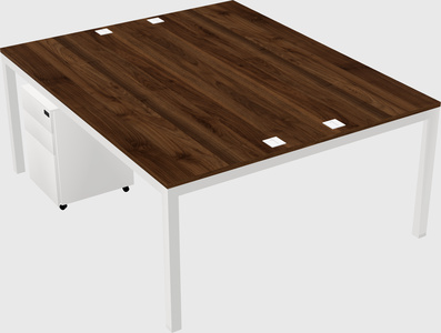 Shared rectangular desk