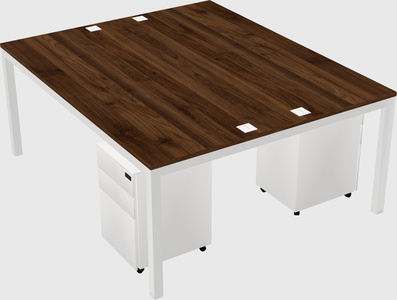 Shared rectangular desk