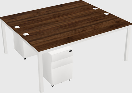 Shared rectangular desk