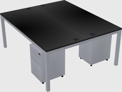 Shared rectangular desk
