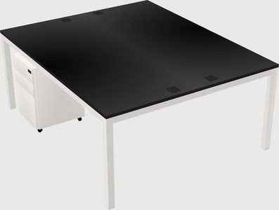 Shared rectangular desk