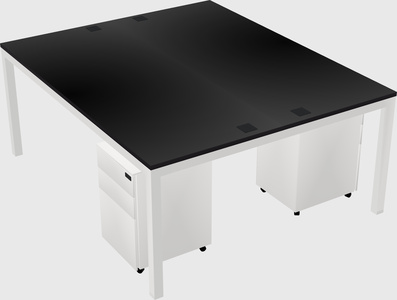 Shared rectangular desk