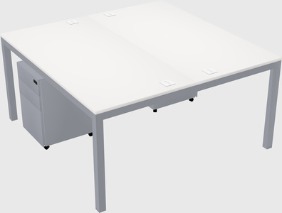 Shared rectangular desk