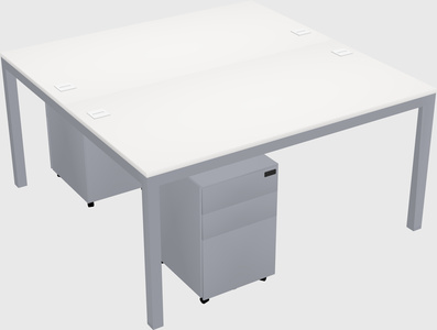 Shared rectangular desk