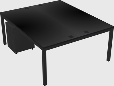 Shared rectangular desk