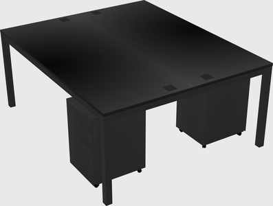 Shared rectangular desk
