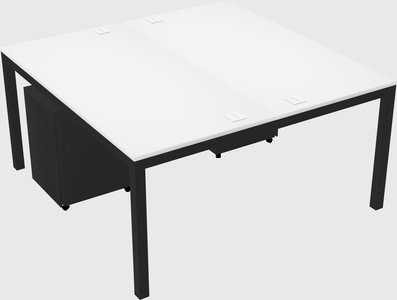 Shared rectangular desk