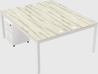 Shared rectangular desk