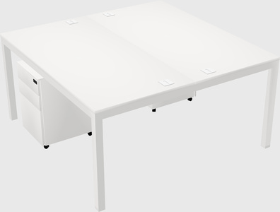 Shared rectangular desk