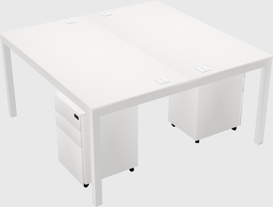 Shared rectangular desk