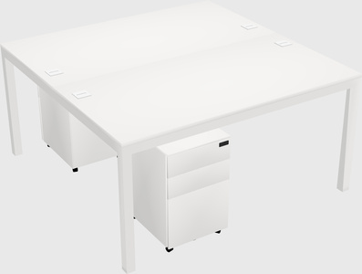 Shared rectangular desk