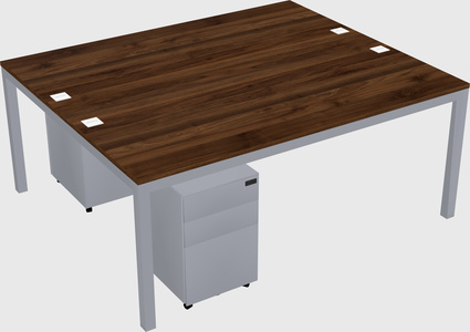 Shared rectangular desk