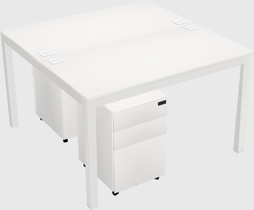 Shared rectangular desk