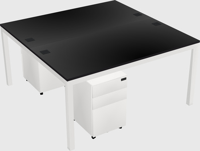 Shared rectangular desk