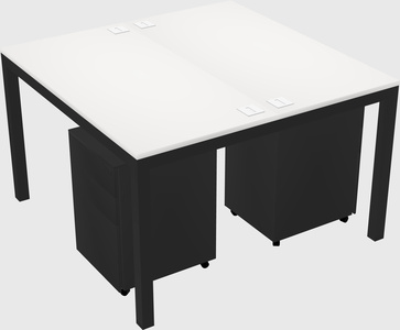 Shared rectangular desk