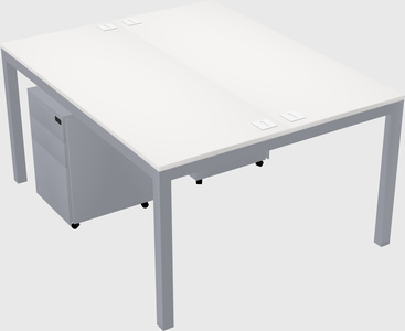 Shared rectangular desk