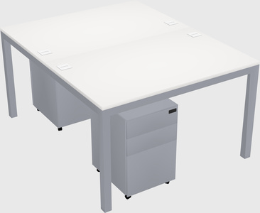 Shared rectangular desk
