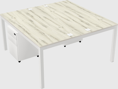 Shared rectangular desk