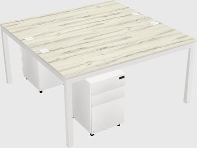 Shared rectangular desk