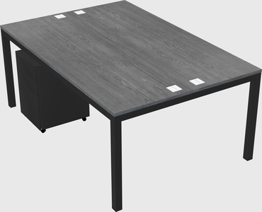 Shared rectangular desk