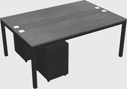 Shared rectangular desk