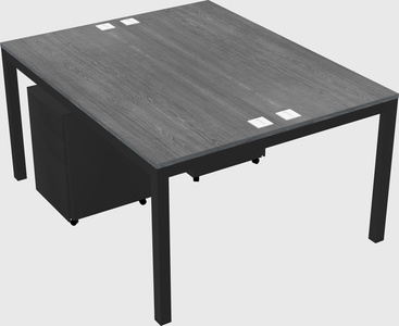 Shared rectangular desk
