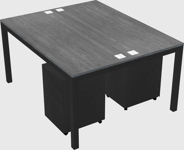 Shared rectangular desk