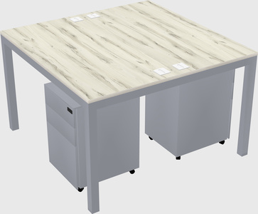 Shared rectangular desk