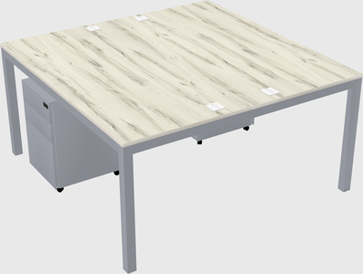 Shared rectangular desk