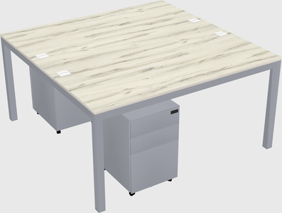 Shared rectangular desk