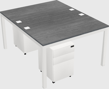 Shared rectangular desk