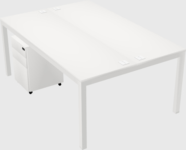 Shared rectangular desk
