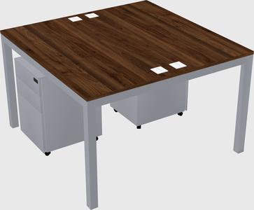 Shared rectangular desk