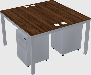 Shared rectangular desk