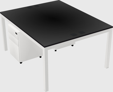 Shared rectangular desk