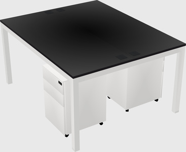 Shared rectangular desk