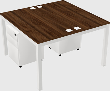 Shared rectangular desk