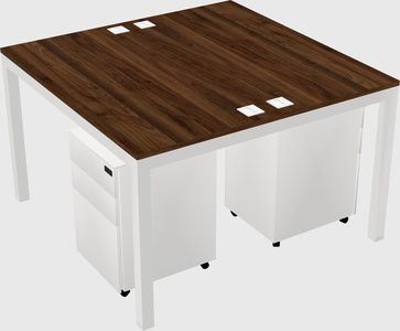 Shared rectangular desk