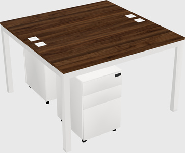 Shared rectangular desk