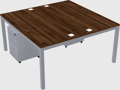 Shared rectangular desk