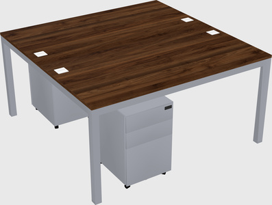 Shared rectangular desk