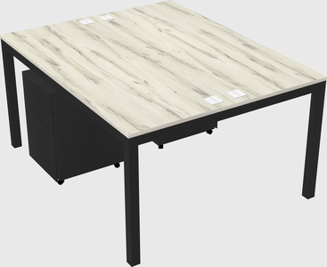 Shared rectangular desk